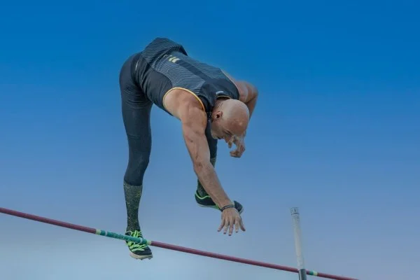 high jump athlete